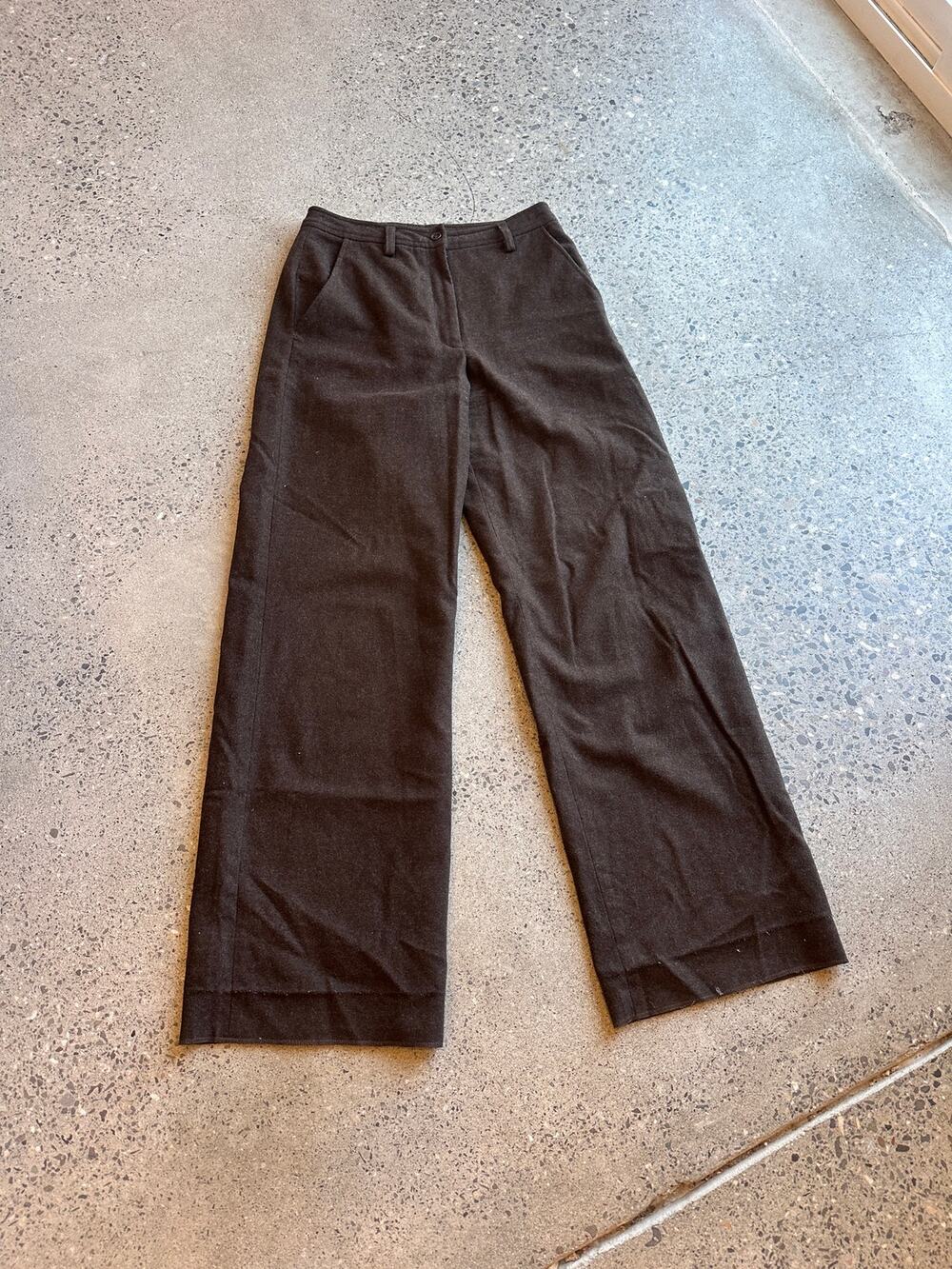 J.Crew Women's 8 Trousers Brown Wool Cashmere Wide Leg Trousers Vintage